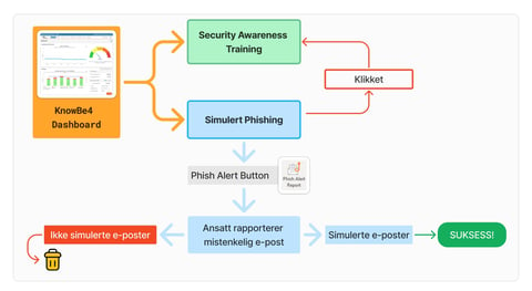 KnowBe4 Bevissthetstrening Flowchart KMSAT